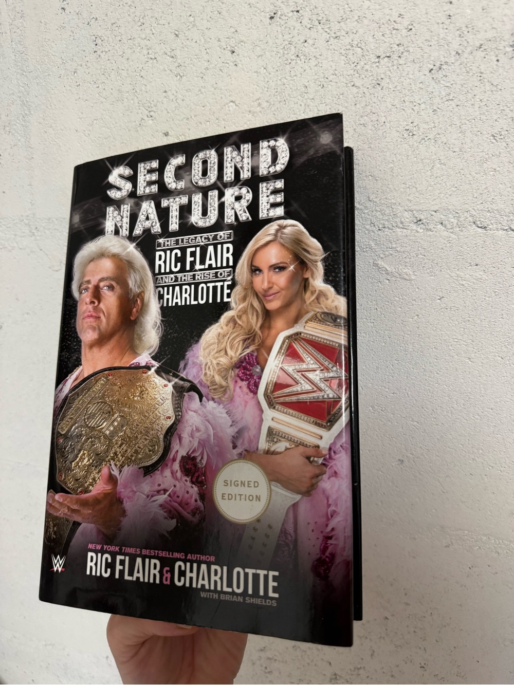 WWE Second Nature Hardcover - Black & Pink Cover